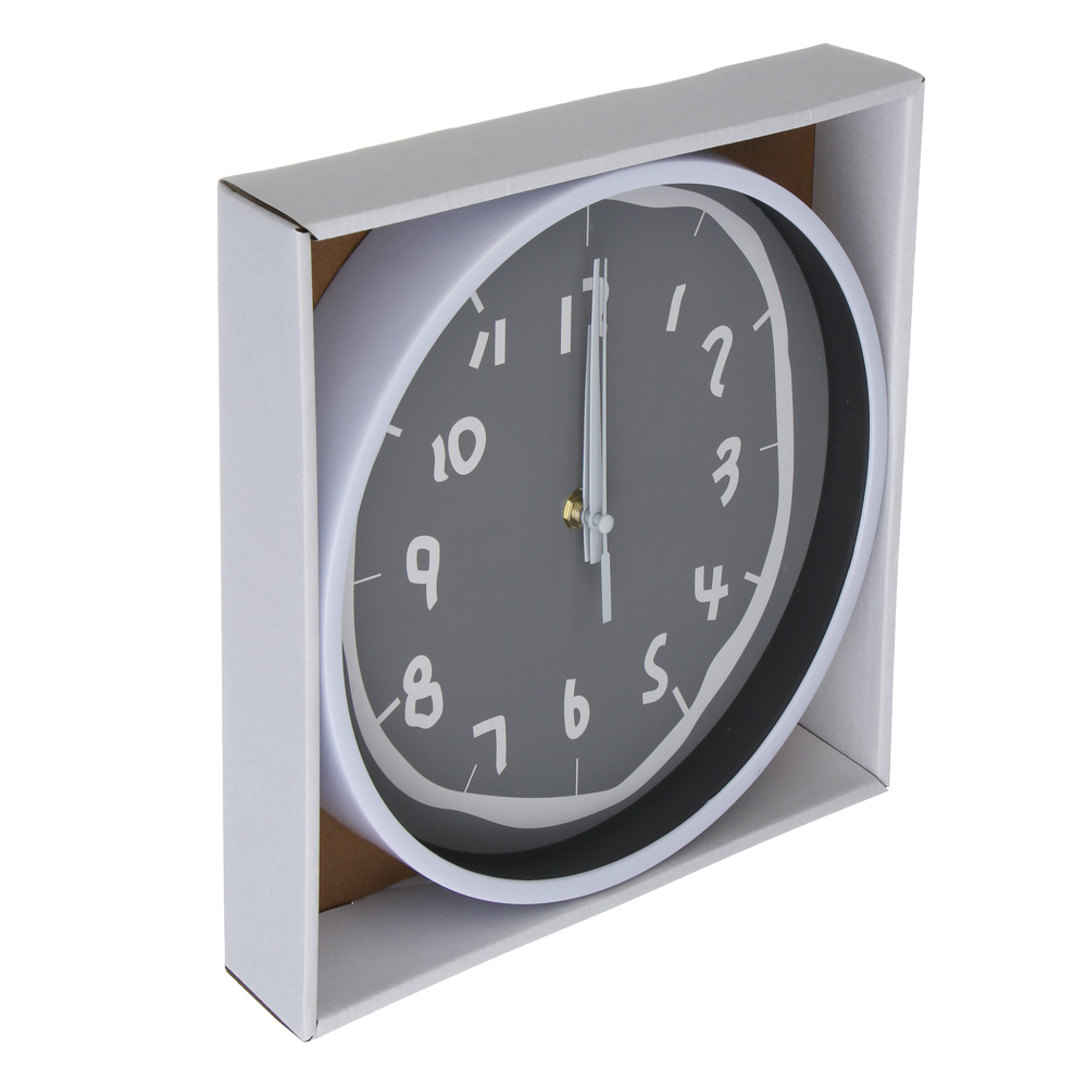 Часы настенные тм LADECOR CHRONO круглые, 24x24x4 см, пластик, стекло, 1хАА, арт.1, арт.№ 581-364