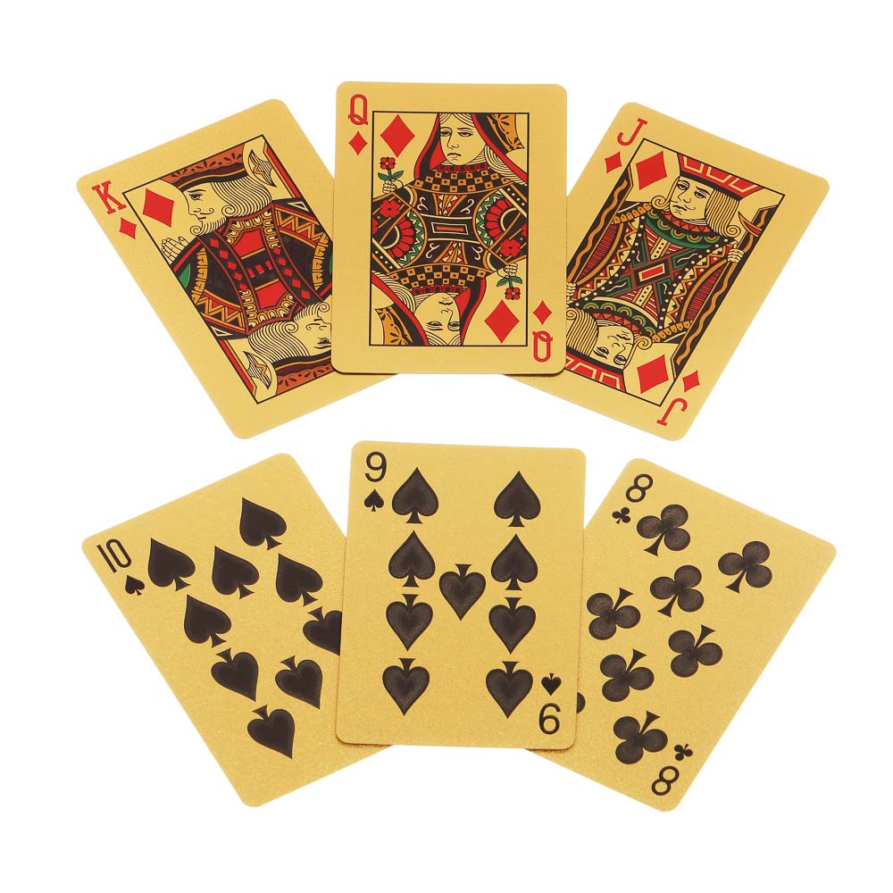 Карты пластиковые, золотые, 5,7х8,7 см "Купюра", арт.№ 538-203