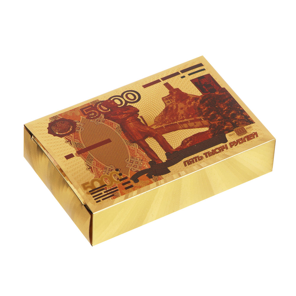 Карты пластиковые, золотые, 5,7х8,7 см "Купюра", арт.№ 538-203