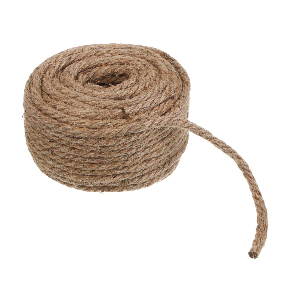 INBLOOM Канат джутовый 3-х ниточный 6 мм х 20 м, 20 ктекс, арт.№ 151-134