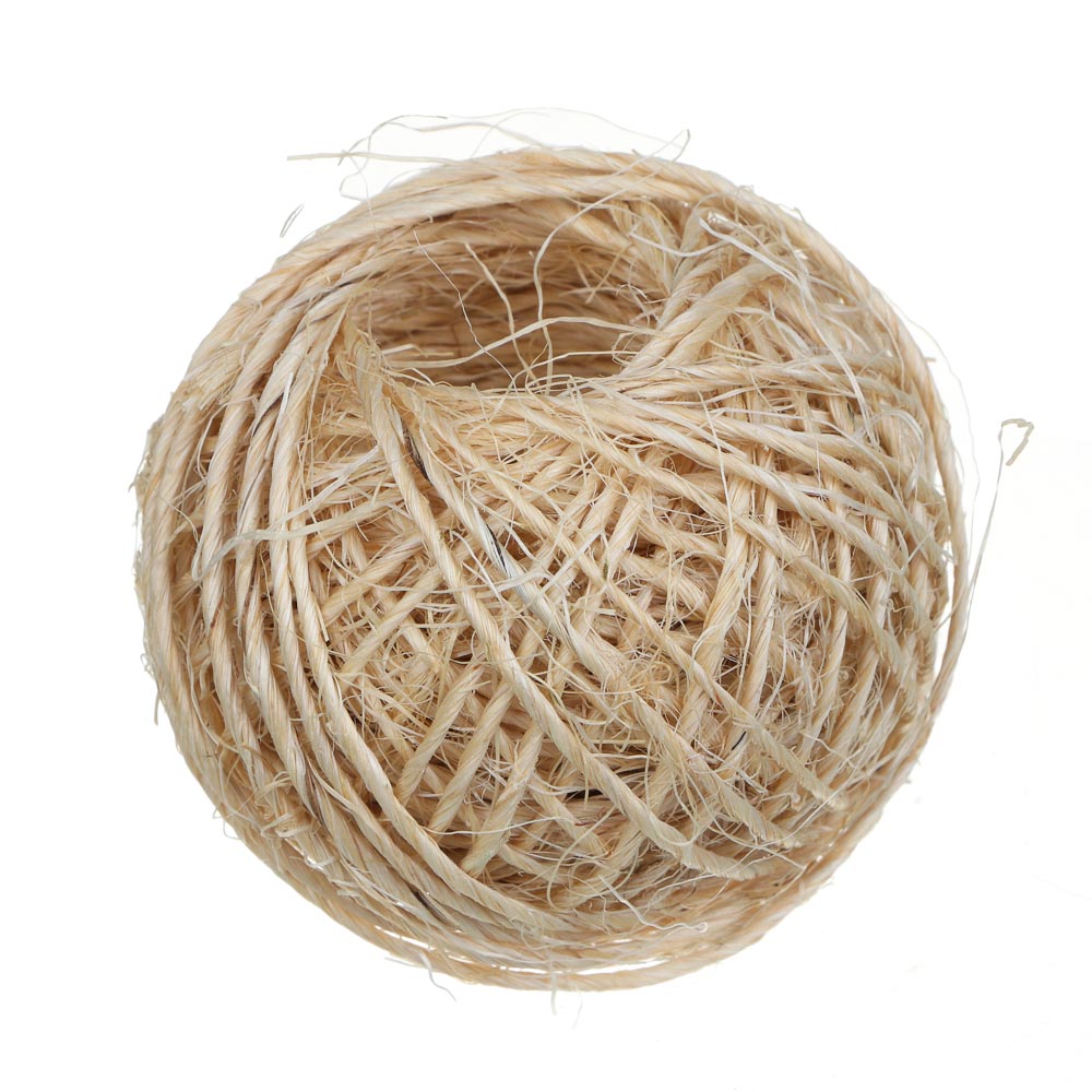 INBLOOM Набор шпагатов: 1-нит. 1,6 ктекс - 25 м, 2-х нит. 1,2 ктекс - 25 м, 3-х нит. 2,3 ктекс - 13 м, джут, арт.№ 151-135