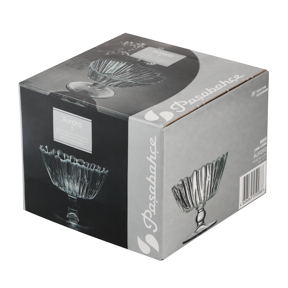 PASABAHCE Аврора Ваза для конфет 140 мм, стекло, инд. упаковка, 95833B, арт.№ 877-783