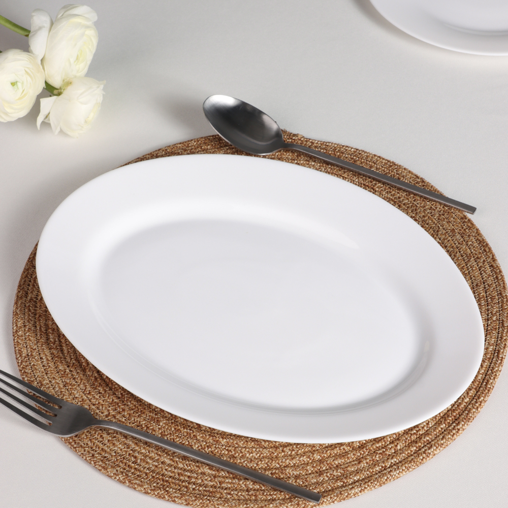 MILLIMI Белана Блюдо овальное, опаловое стекло, 30,5см, арт.№ 818-065