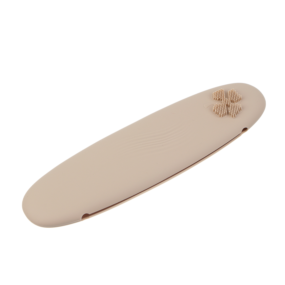 ЮНИLOOK Футляр для косметических кистей и карандашей, 20х5,5см, силикон, бежевый, МП-2, арт.№ 357-351