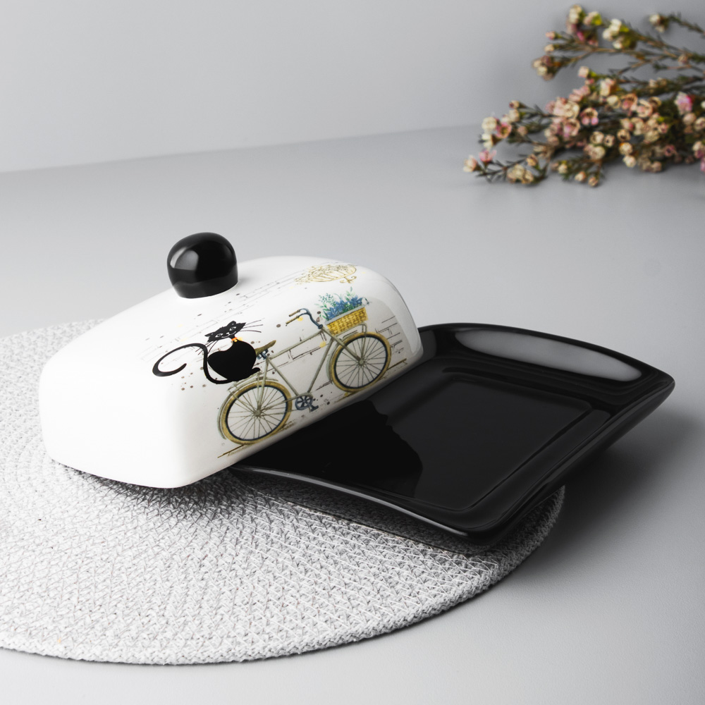 MILLIMI Котейка Масленка, 17х12x8см, керамика, арт.№ 824-128