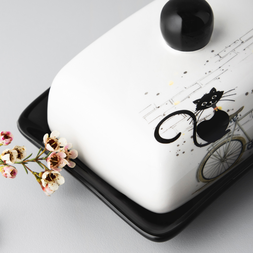 MILLIMI Котейка Масленка, 17х12x8см, керамика, арт.№ 824-128