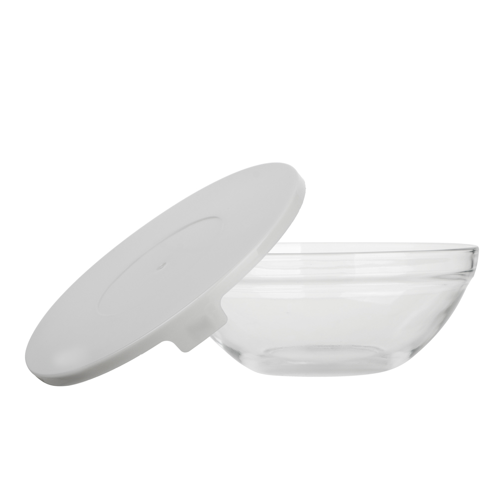 MILLIMI Набор салатников с крышкой 5 шт: 900/ 500/350/200/130 мл, стекло, пластик,  серый, арт.№ 878-609