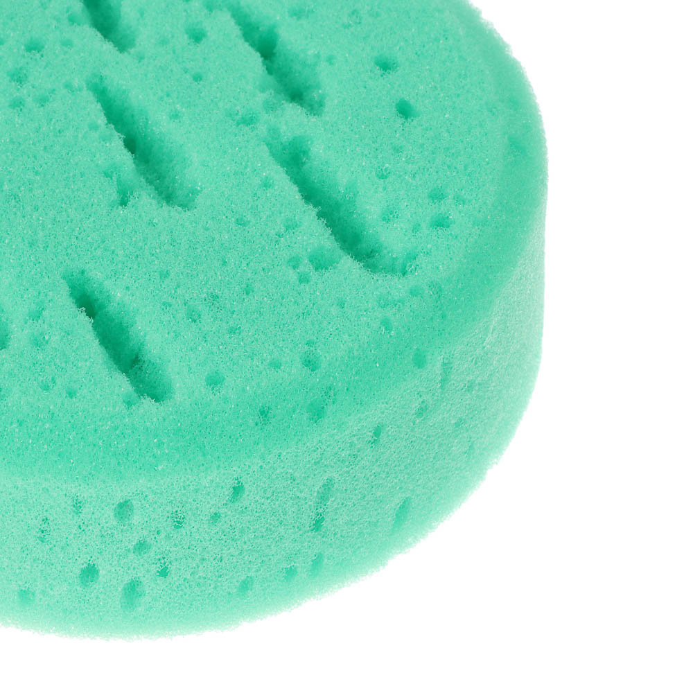 ЮL Мочалка-губка поролоновая крупнопористая с подвесом, полиуретан, 13,5х5см, 3 цвета, арт.№ 361-108