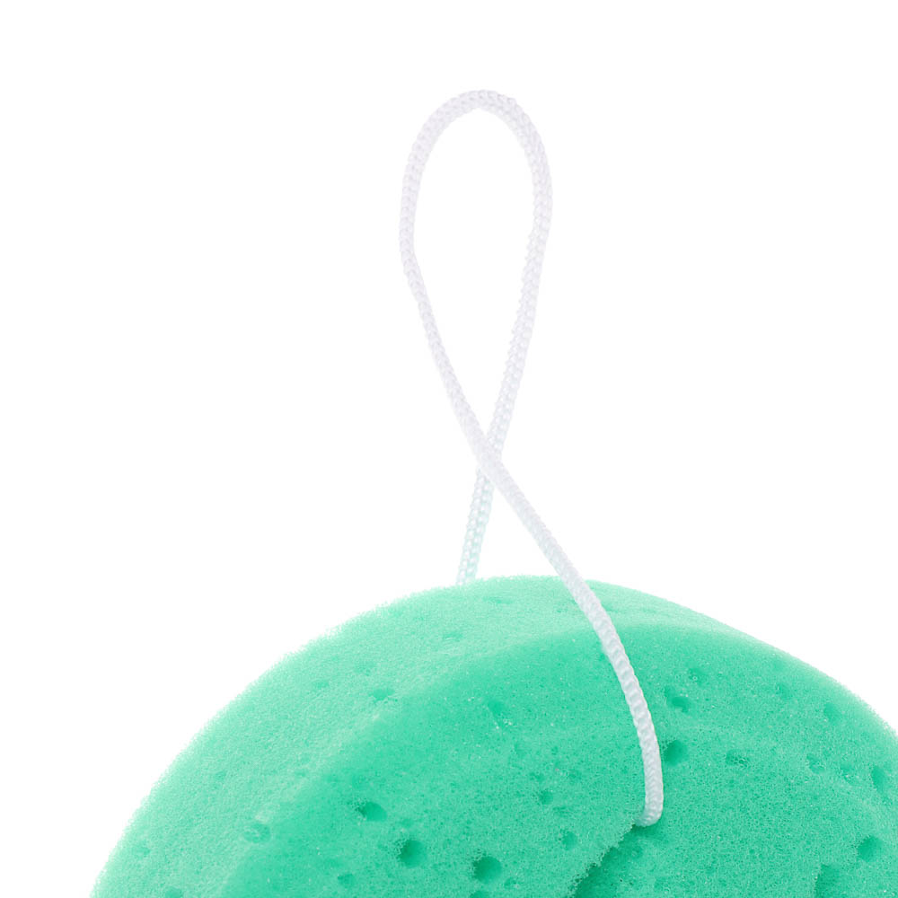 ЮL Мочалка-губка поролоновая крупнопористая с подвесом, полиуретан, 13,5х5см, 3 цвета, арт.№ 361-108