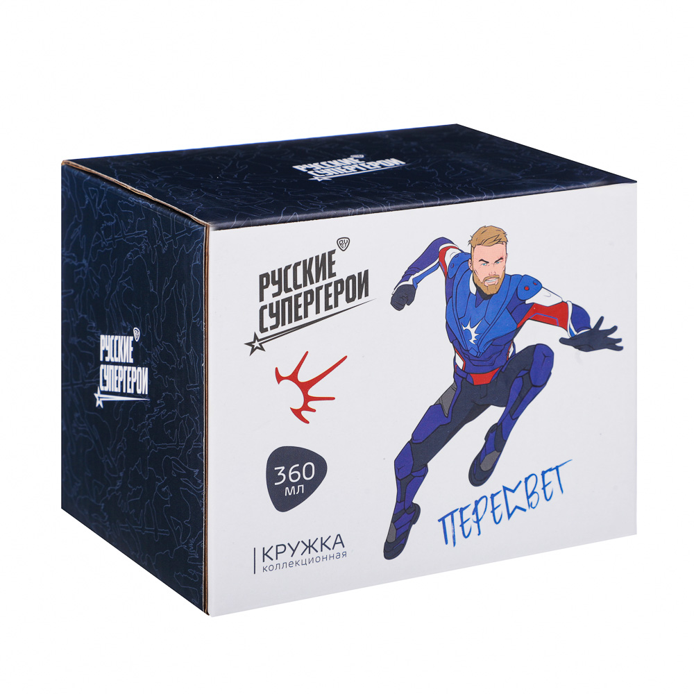 BY Русские Супергерои Пересвет Кружка 360мл, фарфор, подар. упаковка, арт.№ 806-577