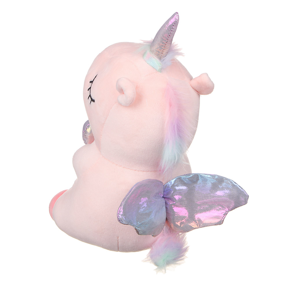 МЕШОК ПОДАРКОВ Игрушка мягкая в виде единорога с крыльями, 25см, полиэстер, 2-4 цвета, арт.№ 264-230