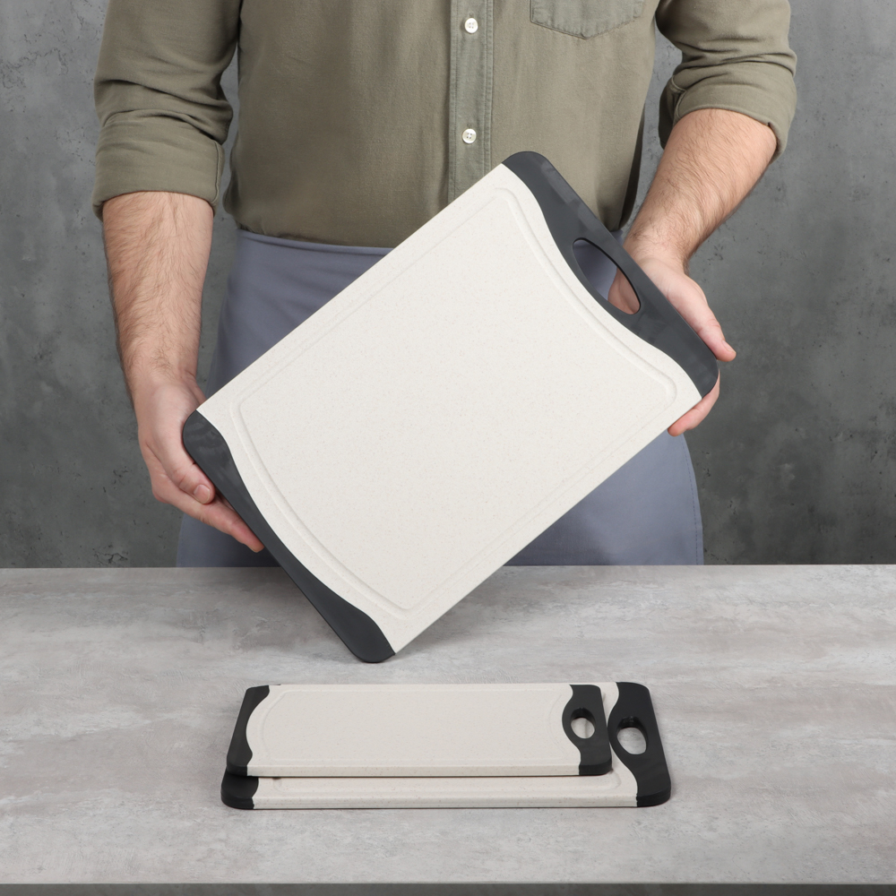 SATOSHI Женева Набор досок разделочных 3шт 36,5х24,5х0,8 см; 29х20х0,8 см; 25х14,5х0,8 см, пластик, арт.№ 852-155