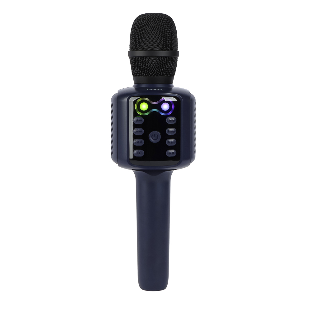 Микрофон беспроводной hoco. модель L24, 1200мАч, BT5.4, AUX, USB-A, Miscro-SD, синий, арт.№ 443-202