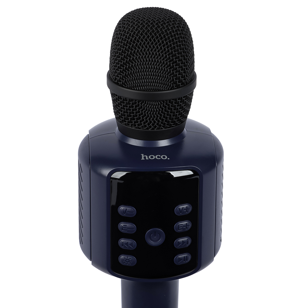 Микрофон беспроводной hoco. модель L24, 1200мАч, BT5.4, AUX, USB-A, Miscro-SD, синий, арт.№ 443-202
