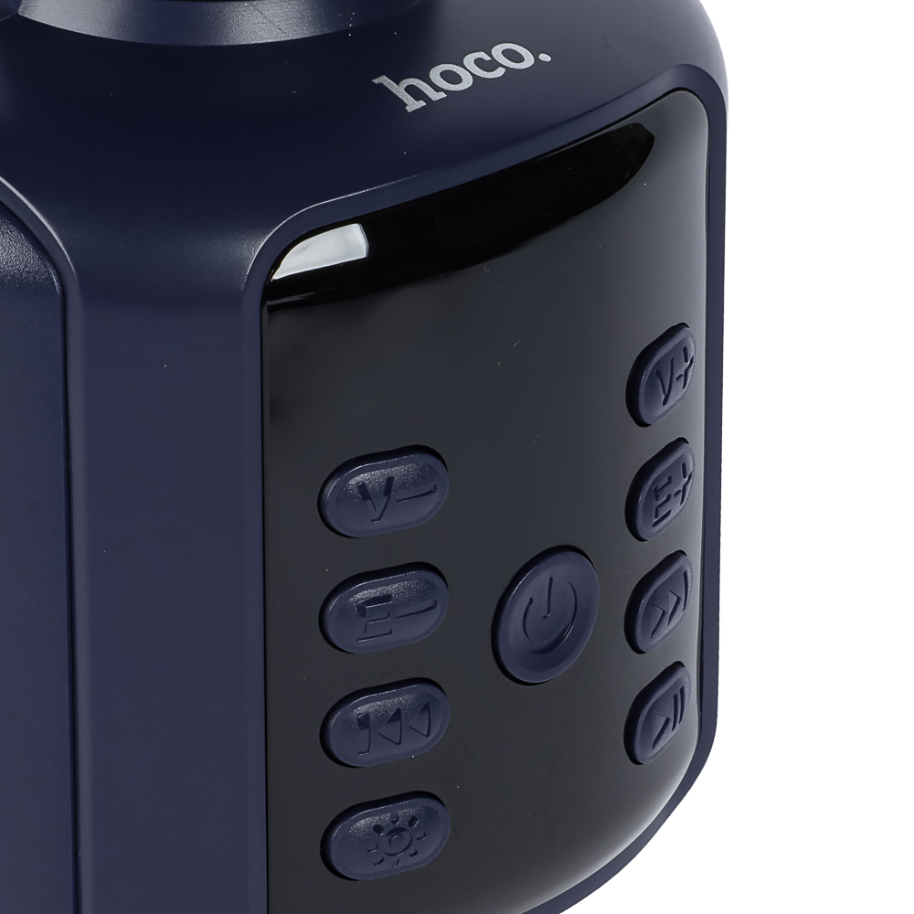 Микрофон беспроводной hoco. модель L24, 1200мАч, BT5.4, AUX, USB-A, Miscro-SD, синий, арт.№ 443-202