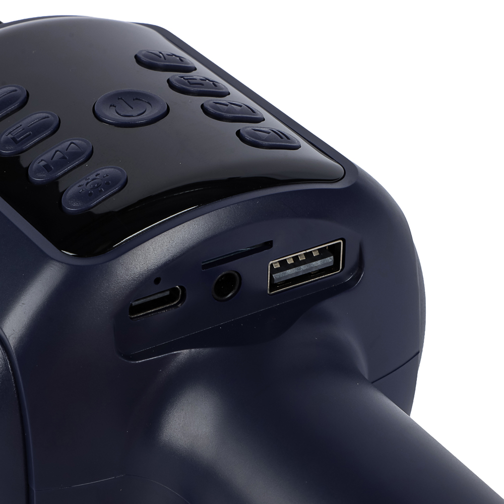 Микрофон беспроводной hoco. модель L24, 1200мАч, BT5.4, AUX, USB-A, Miscro-SD, синий, арт.№ 443-202