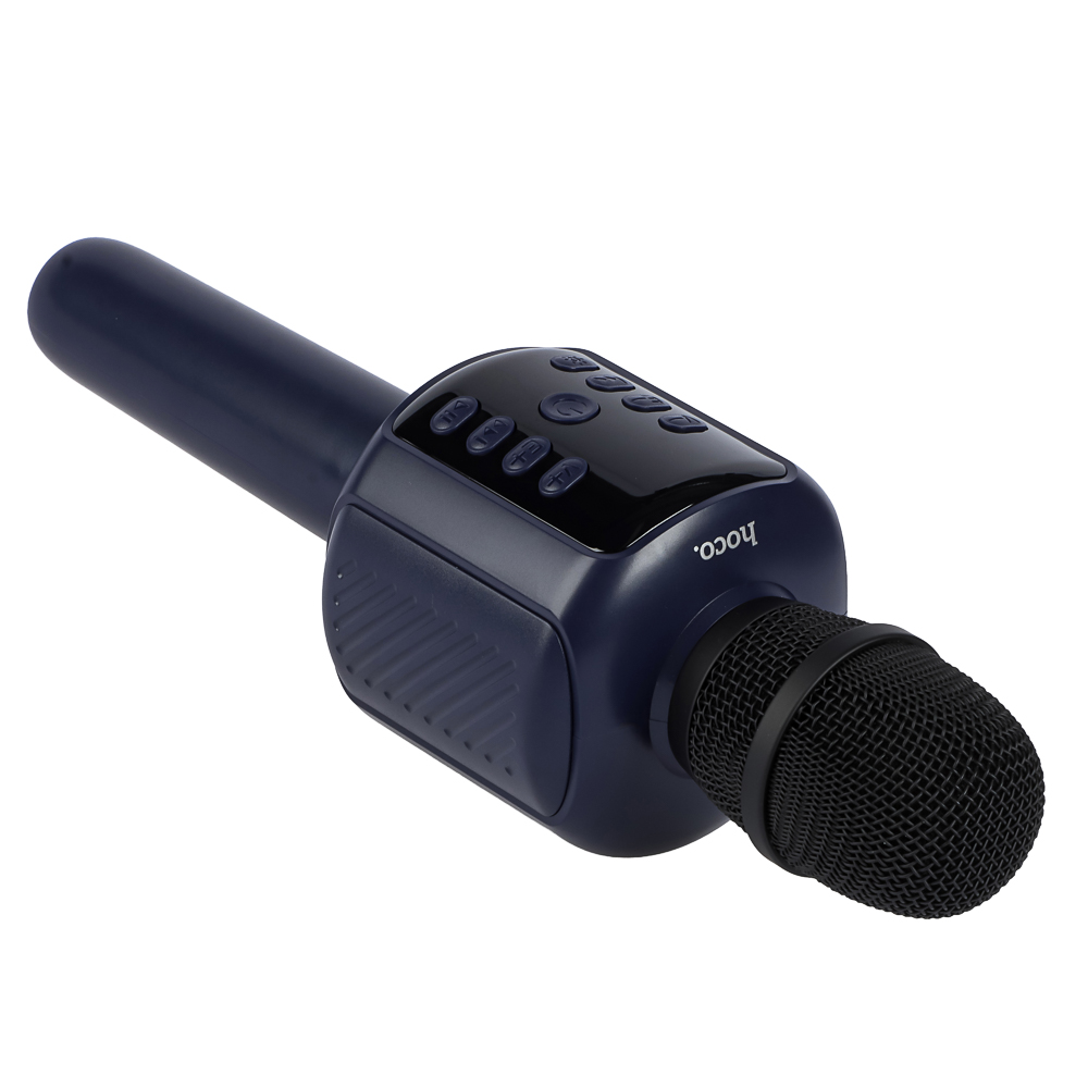 Микрофон беспроводной hoco. модель L24, 1200мАч, BT5.4, AUX, USB-A, Miscro-SD, синий, арт.№ 443-202