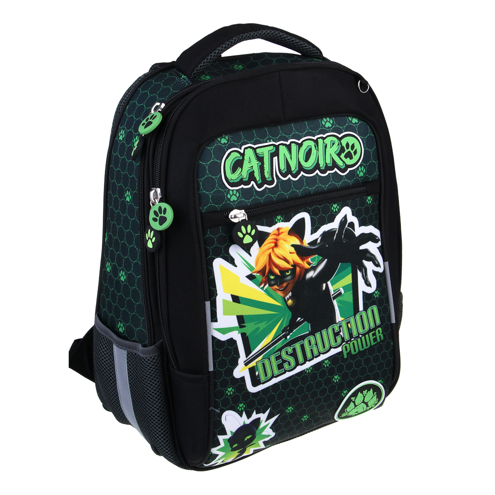 Супер-Кот Рюкзак шк.жесткий, 39х30х15см, 2 отд., 3 карм., эргон.спинка, ручка, вес около 900г, "Кор", арт.№ 811-008