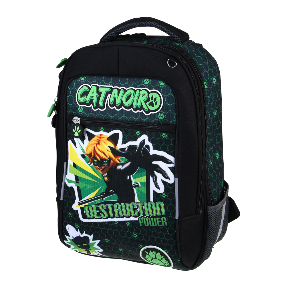 Супер-Кот Рюкзак шк.жесткий, 39х30х15см, 2 отд., 3 карм., эргон.спинка, ручка, вес около 900г, "Кор", арт.№ 811-008