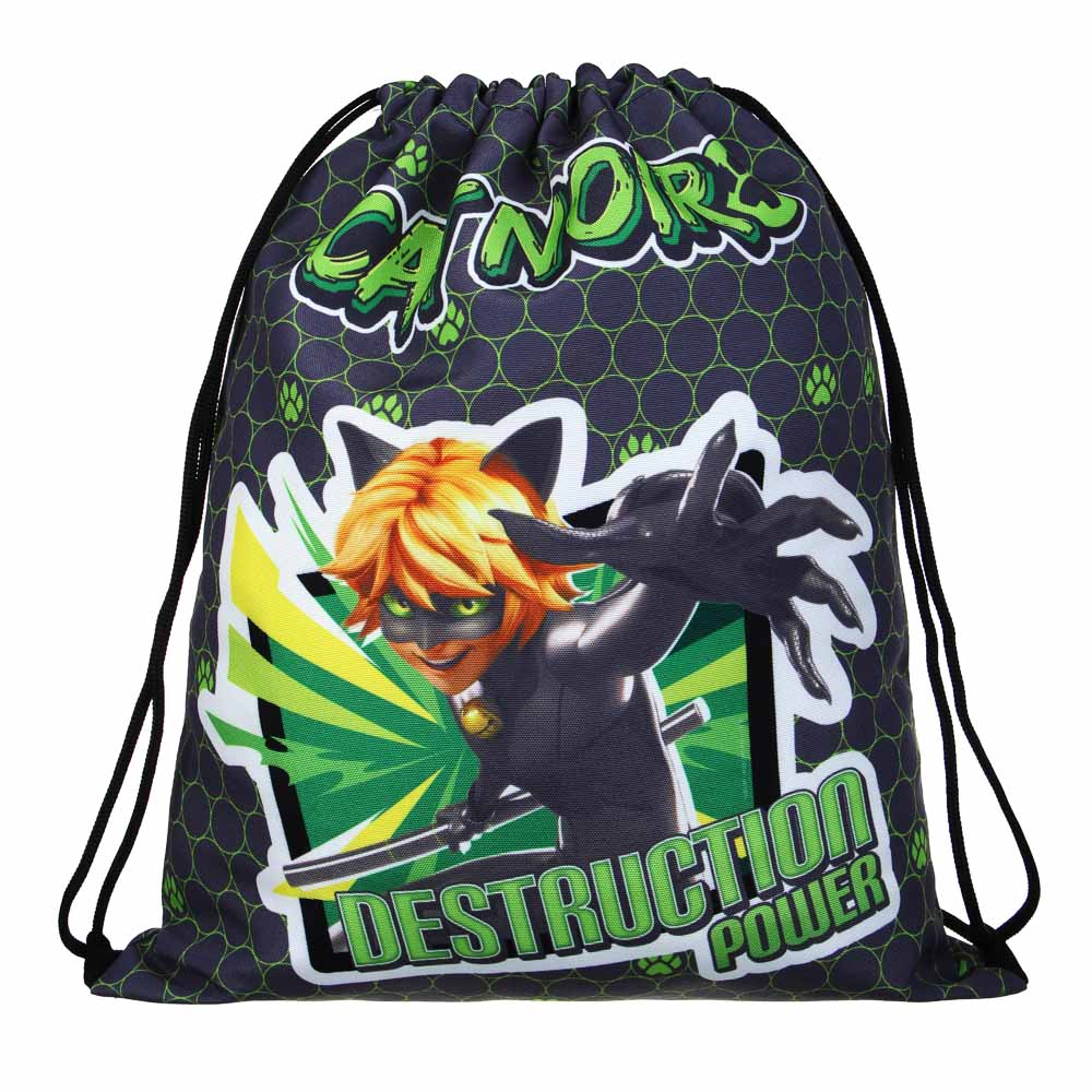 Супер-Кот Мешок для обуви ПРЕМИУМ, 47х39см, плотный материал, 2-стор.печать, толстая веревка, "Кор", арт.№ 811-009