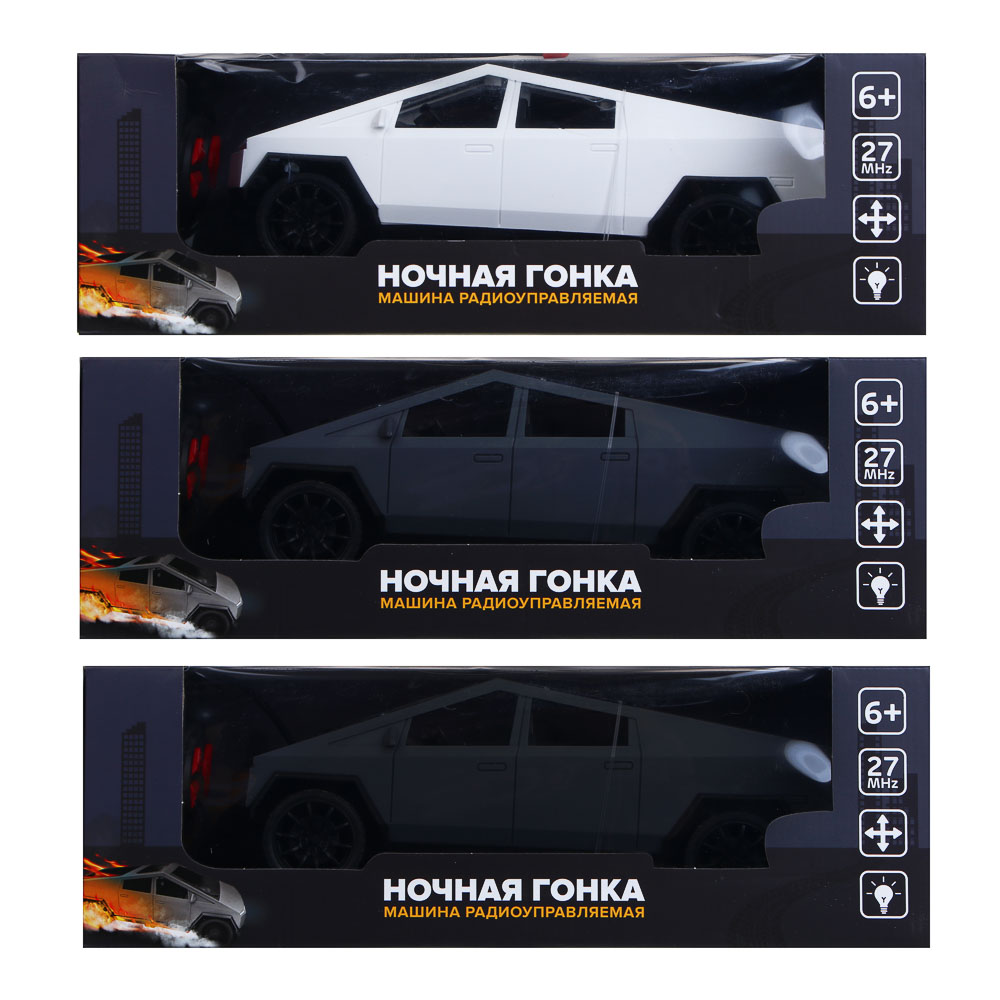 Машина радиоуправляемая "Ночная гонка" 4-канальн.пульт ИГРОЛЕНД, свет, 5хАА, PP, 33x17x11 см, 3 дизайна, арт.№ 293-227
