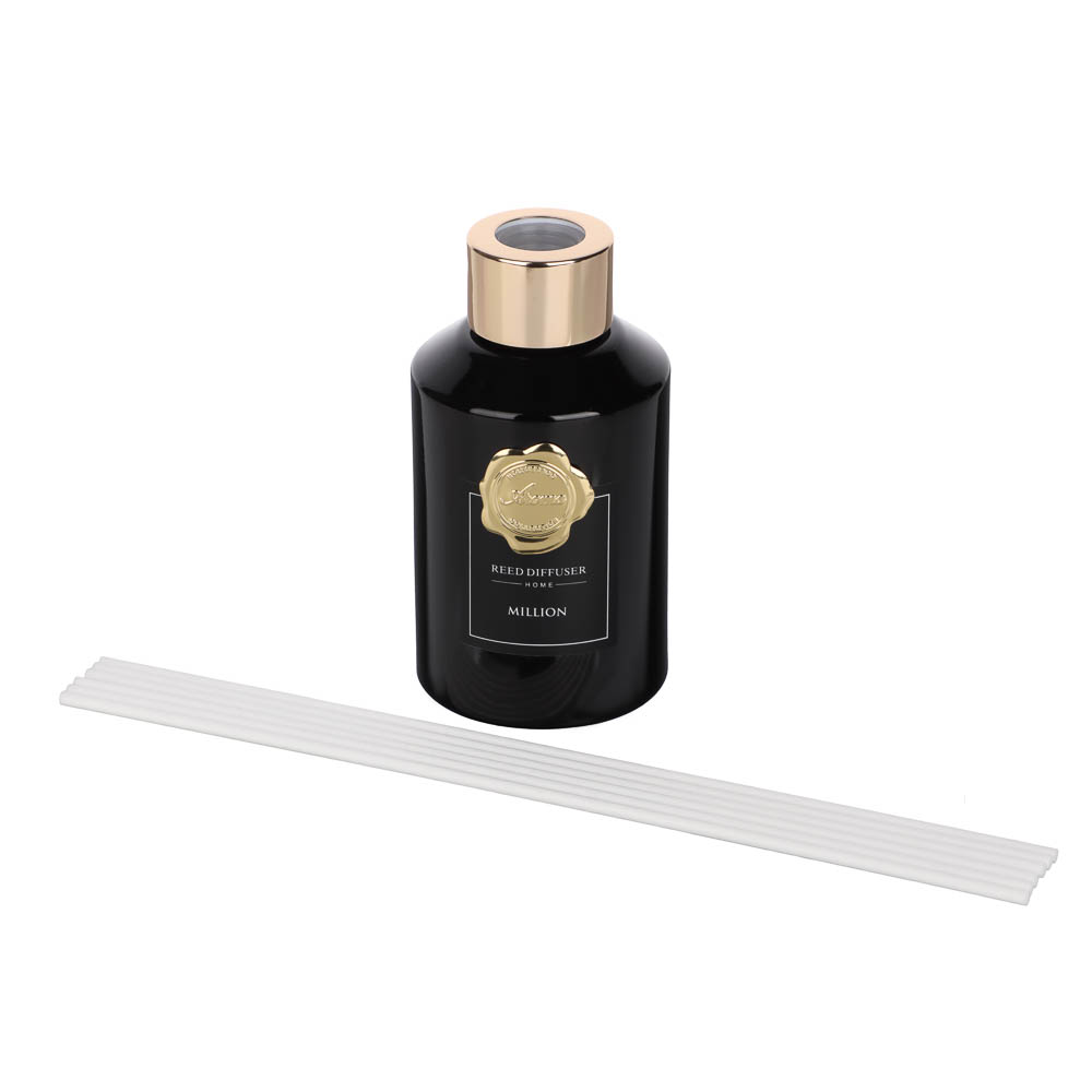 Ароматизатор диффузор тм NEW GALAXY Black Collection 100 мл.,Evergreen Suede, Million, Wh Chocolate, арт.№ 778-359