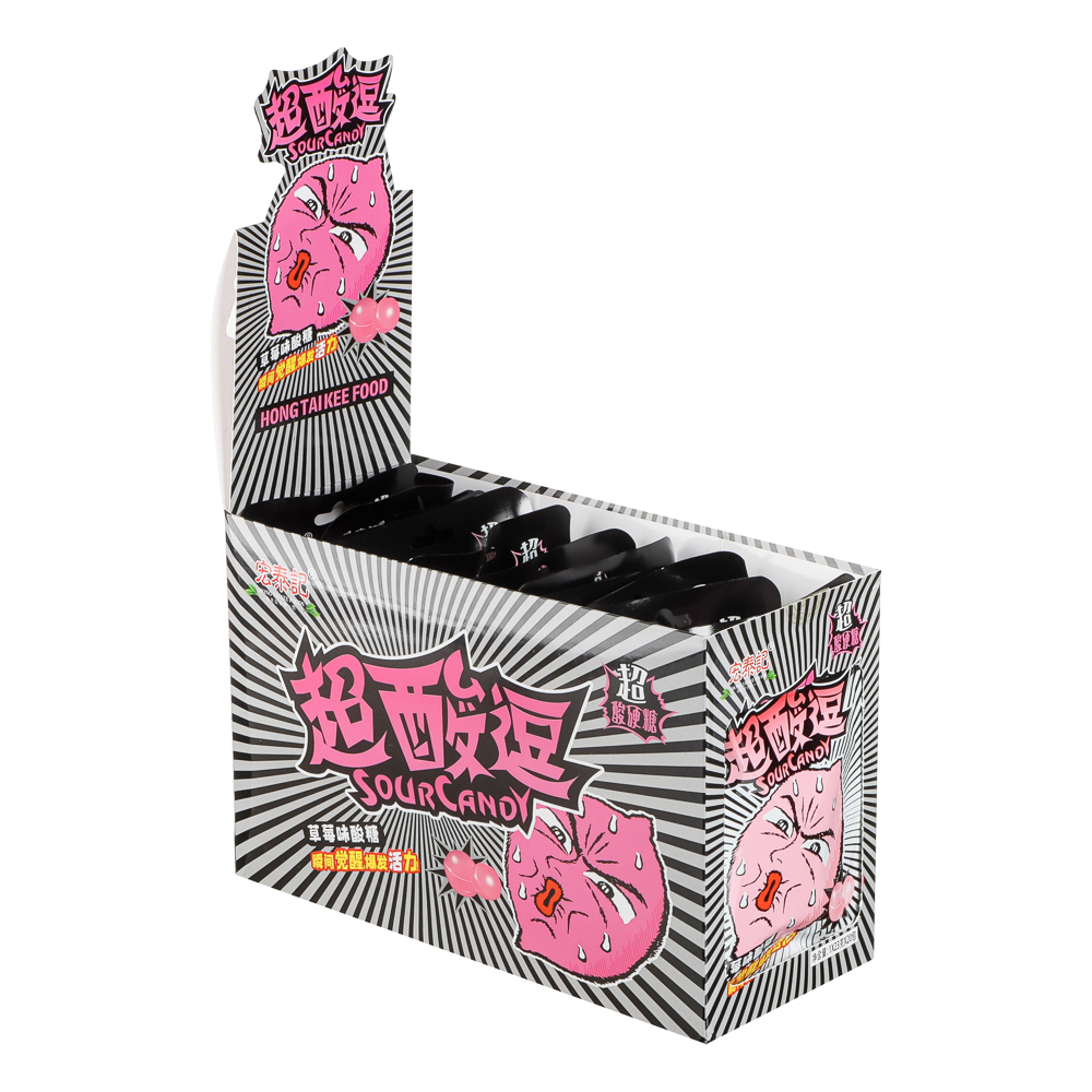 Кислые конфеты HONG TAI KEE, 23 гр, клубника, арт.№ 347-455