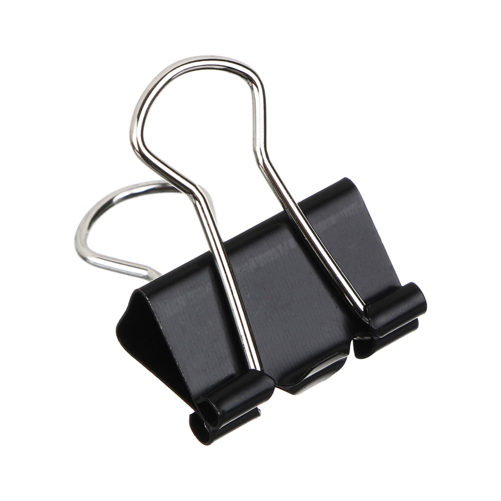 ClipStudio Набор зажимов для бумаг металлический 51 мм черный, 12 штук в картонной коробке, арт.№ 588-033