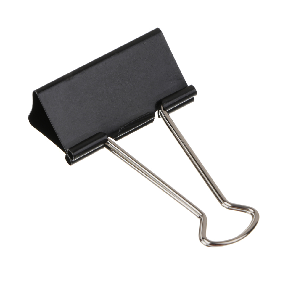 ClipStudio Набор зажимов для бумаг металлический 51 мм черный, 12 штук в картонной коробке, арт.№ 588-033