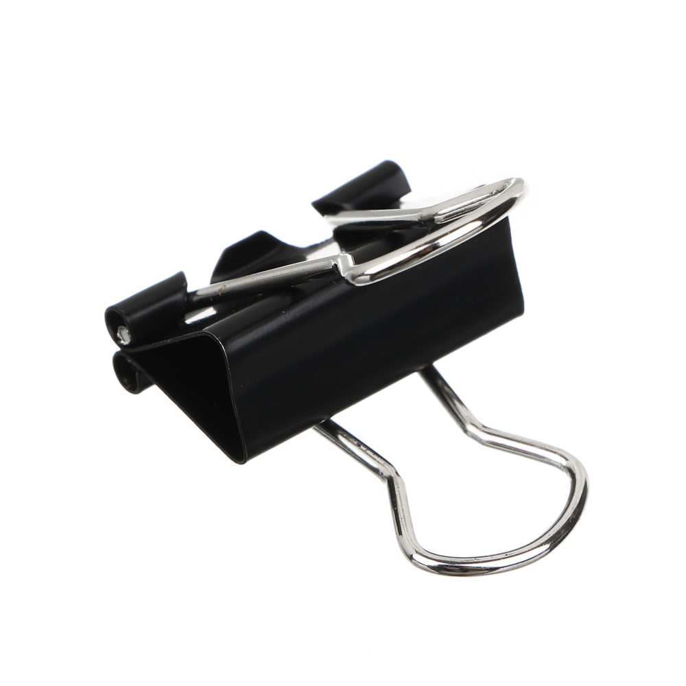 ClipStudio Набор зажимов для бумаг металлический 51 мм черный, 12 штук в картонной коробке, арт.№ 588-033