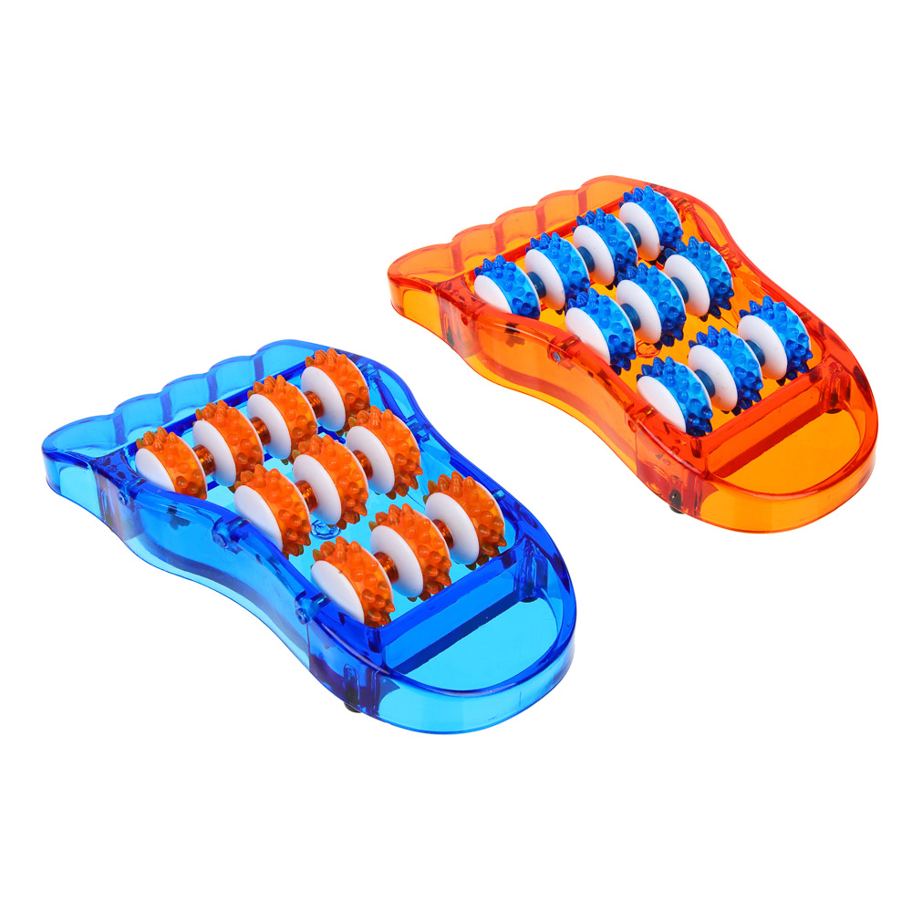 Массажер для ступней ног (улучшающий кровообращение) тм BY SPORT, 21,5x12см, пластик, 2 цвета, арт.№ 192-121