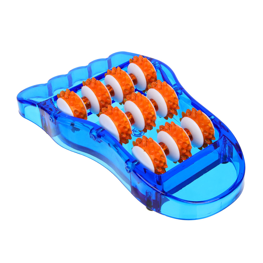 Массажер для ступней ног (улучшающий кровообращение) тм BY SPORT, 21,5x12см, пластик, 2 цвета, арт.№ 192-121