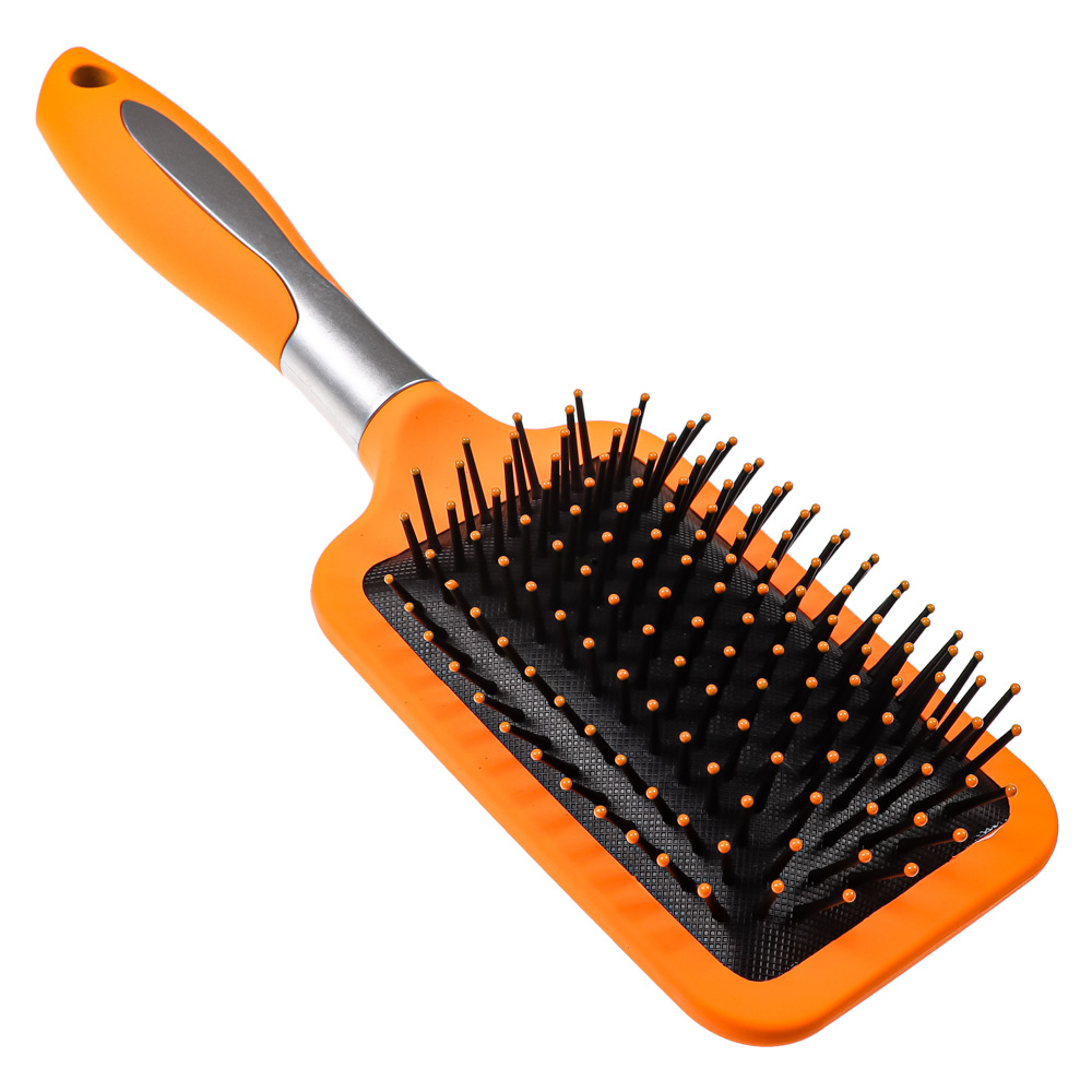 Расческа массажная тм ЮНИLOOK, пластик, силикон, 25,5см, 2 цвета, арт.№ 356-197