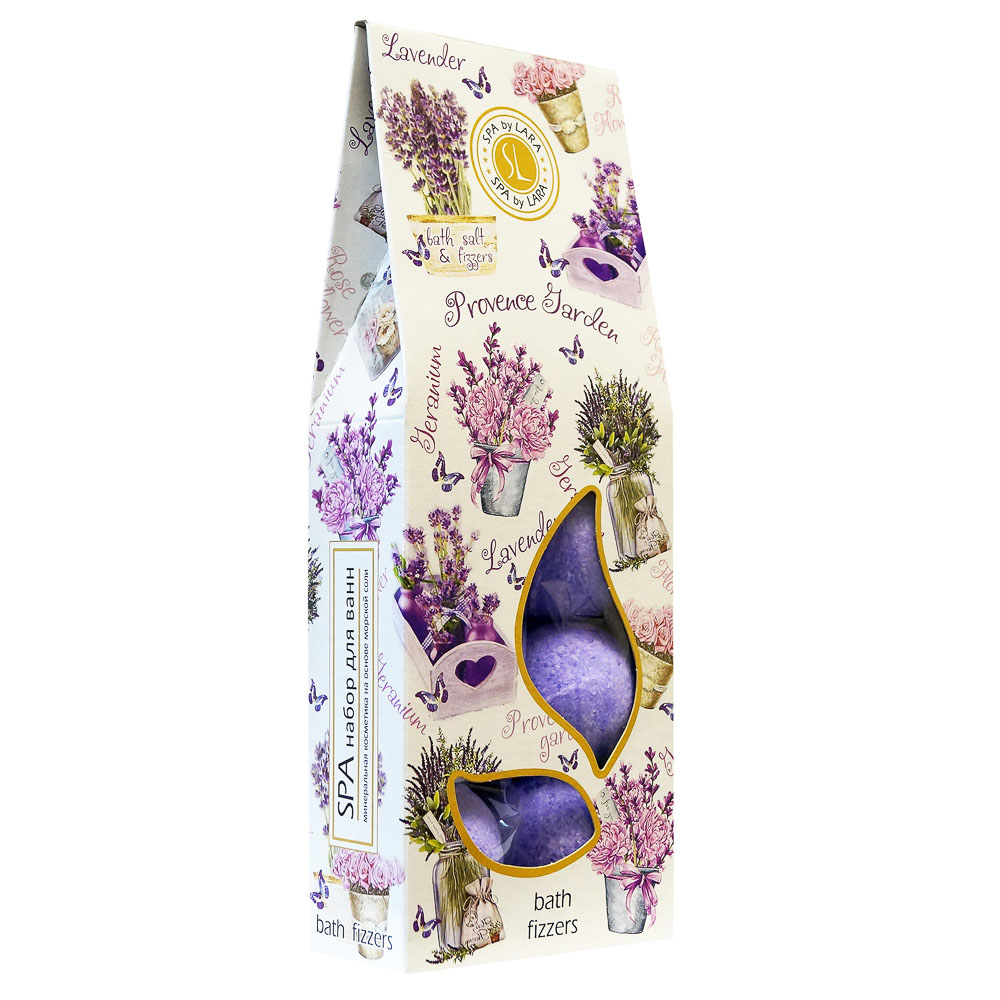 Набор подарочный Spa by Lara Соль шипучая для ванн 40г x 6шт;(Прованский сад/Amore), арт.№ 937-087