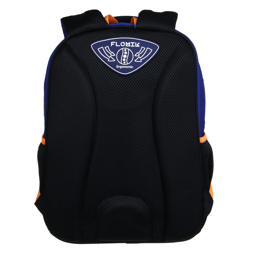 FLOMIK Рюкзак школьный 39х30х22см, "Футбол", 1 отд., 1 передний, 2 бок. карм., эрг.спинка, упл.лям., арт.№ 524-236