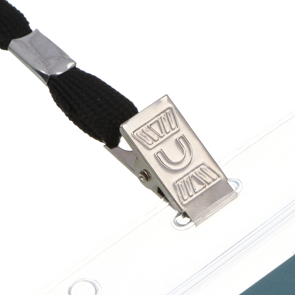 ЮL Бейдж горизонтальный с лентой, 9,5х11см, ПВХ, прозрачный, арт.№ 334-116