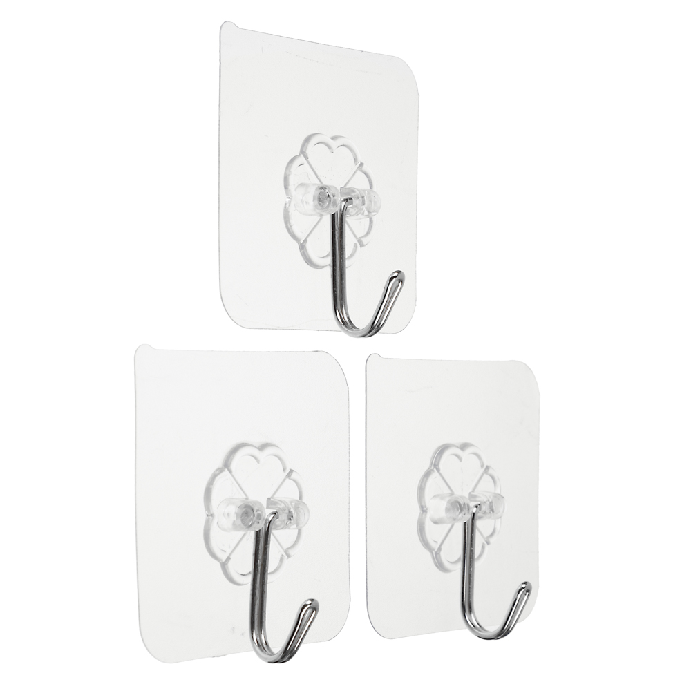 Крючки самоклеящиеся тм VETTA, 6х6см, ПВХ, 3шт, арт.№ 440-350