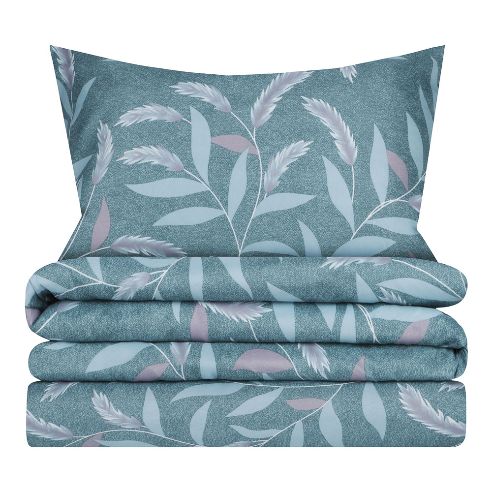 PROVANCE Нэви Комплект постельного белья 2 (4 предмета), микросатин, листья, арт.№ 421-374