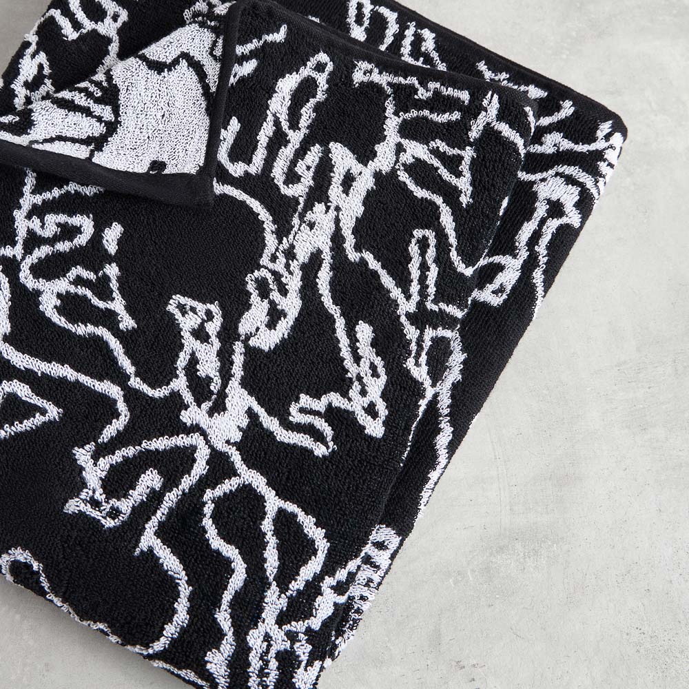 BY Русские Супергерои Полотенце махровое, 100% хлопок, 50х90см, 450гр/м, черно-белый, арт.№ 484-168