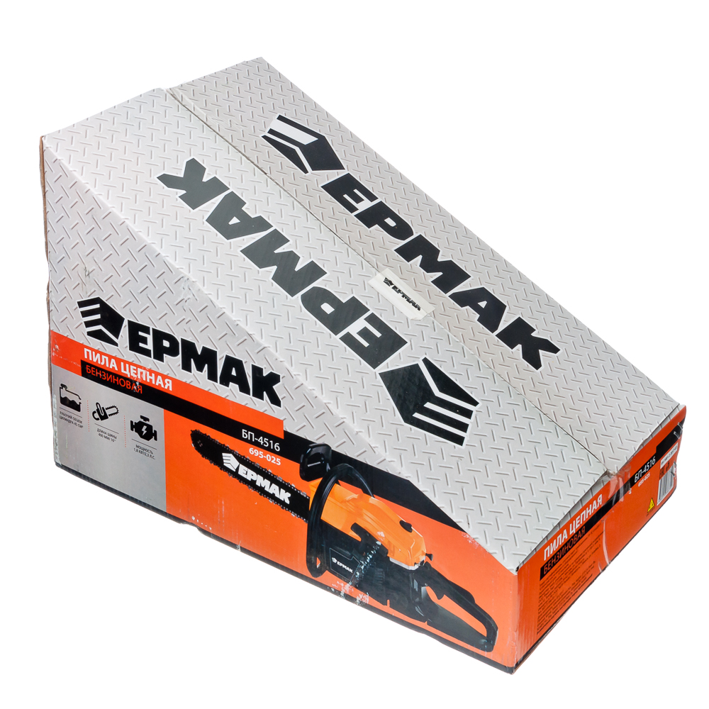 ЕРМАК Бензопила БП-4516, 45 см3, 1,8 кВт, шина 16'', арт.№ 695-025