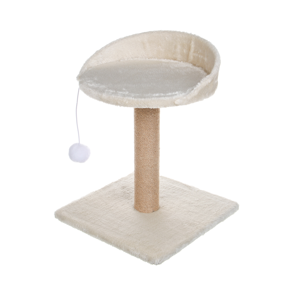 Когтеточка-столбик для кошек тм VETTA, с лежанкой и игрушкой, 30x30x40см, арт.№ 273-546