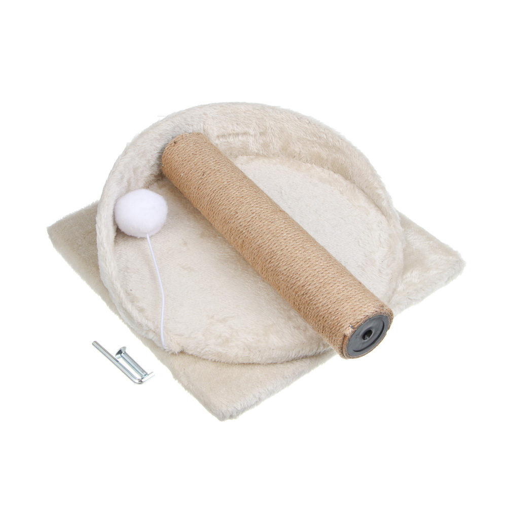 Когтеточка-столбик для кошек тм VETTA, с лежанкой и игрушкой, 30x30x40см, арт.№ 273-546