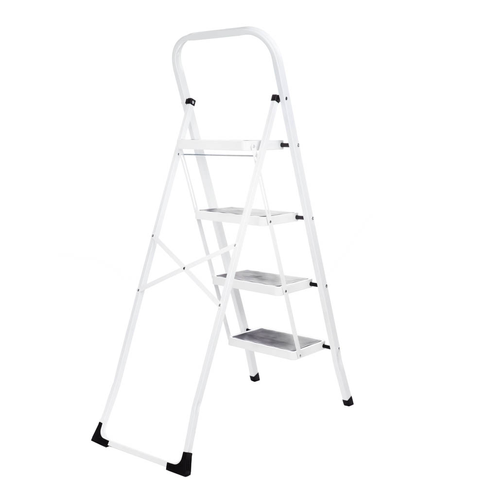 ЕРМАК Стремянка стальная (макс.нагрузка 150кг), 4 ступени, прорезиненные ступени, арт.№ 624-066