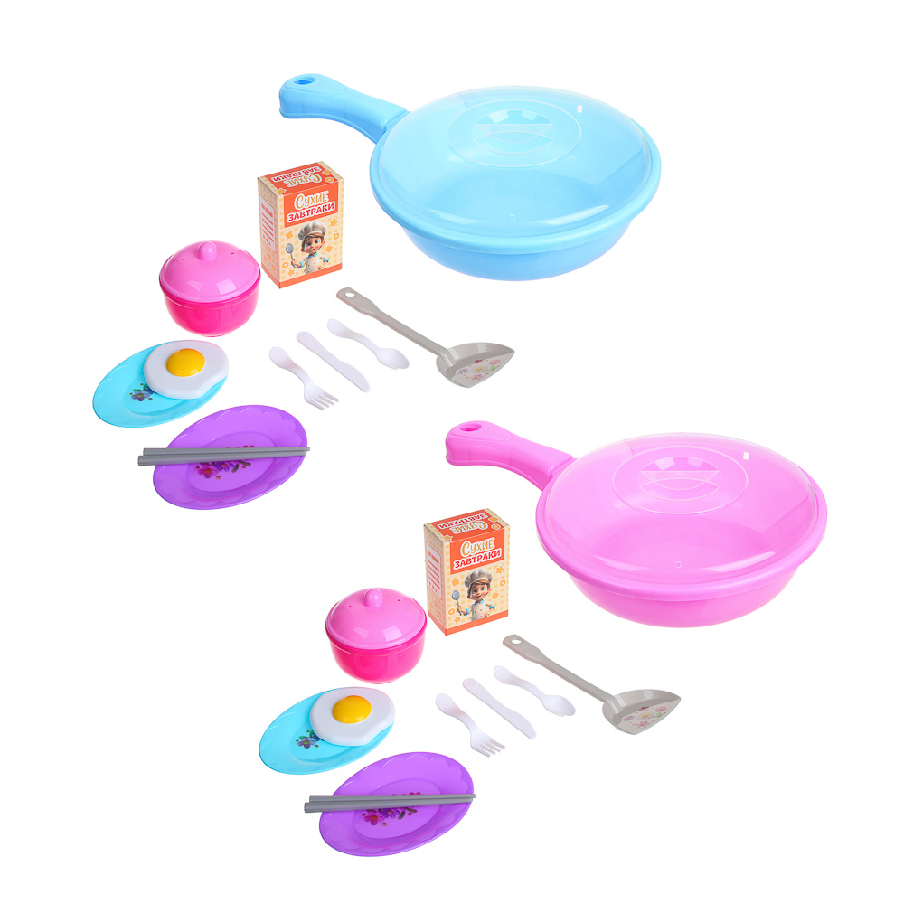 ИГРОЛЕНД Набор игровой, посудка с продуктами, PP, картон, 19х7х31 см, арт.№ 294-204