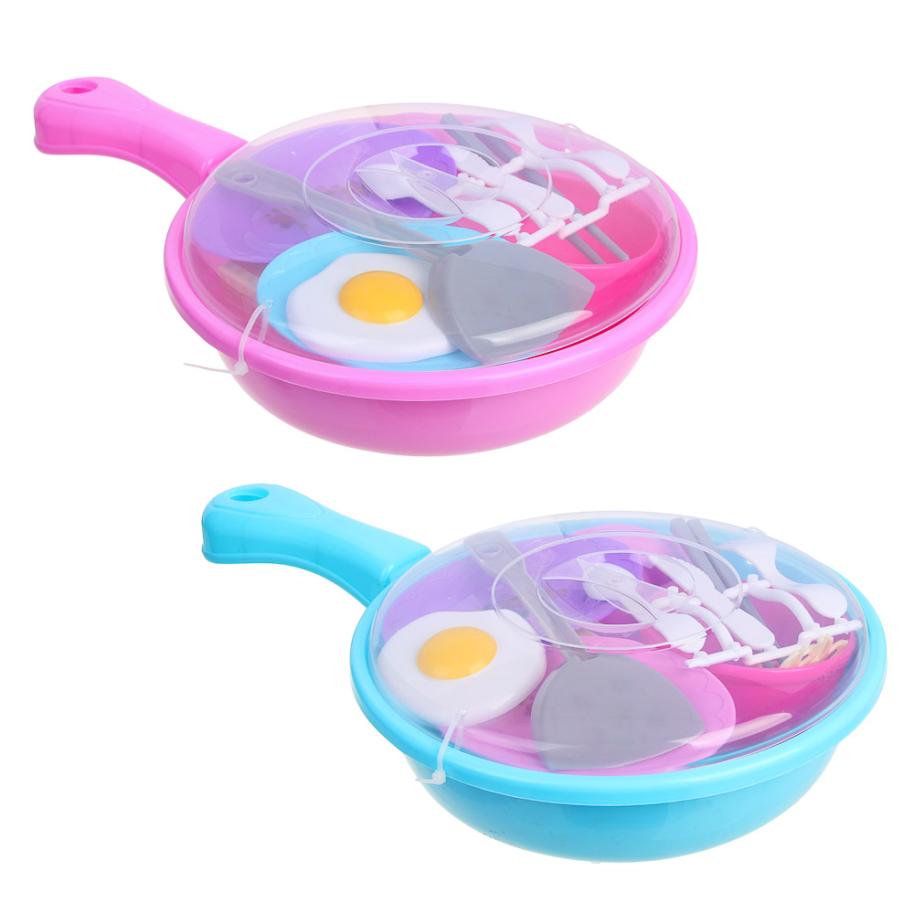 ИГРОЛЕНД Набор игровой, посудка с продуктами, PP, картон, 19х7х31 см, арт.№ 294-204