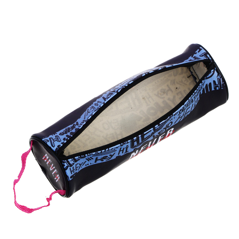 ГРАФИТИ Пенал мягкий круглый, 21х7х7см, ПВХ, с ручкой, с антисминаемым вкладышем, арт.№ 238-364