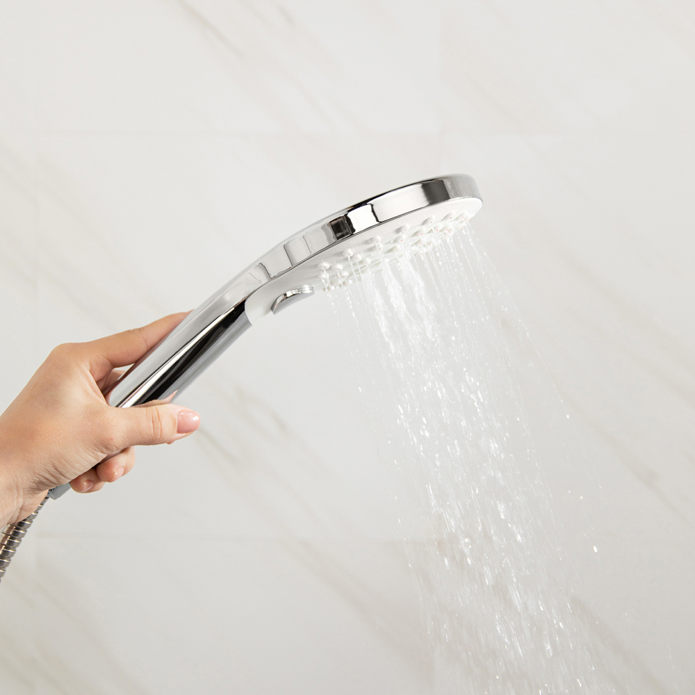 RAIN Лейка для душа, 3 режима, кнопка, 120мм, хром, арт.№ 582-023