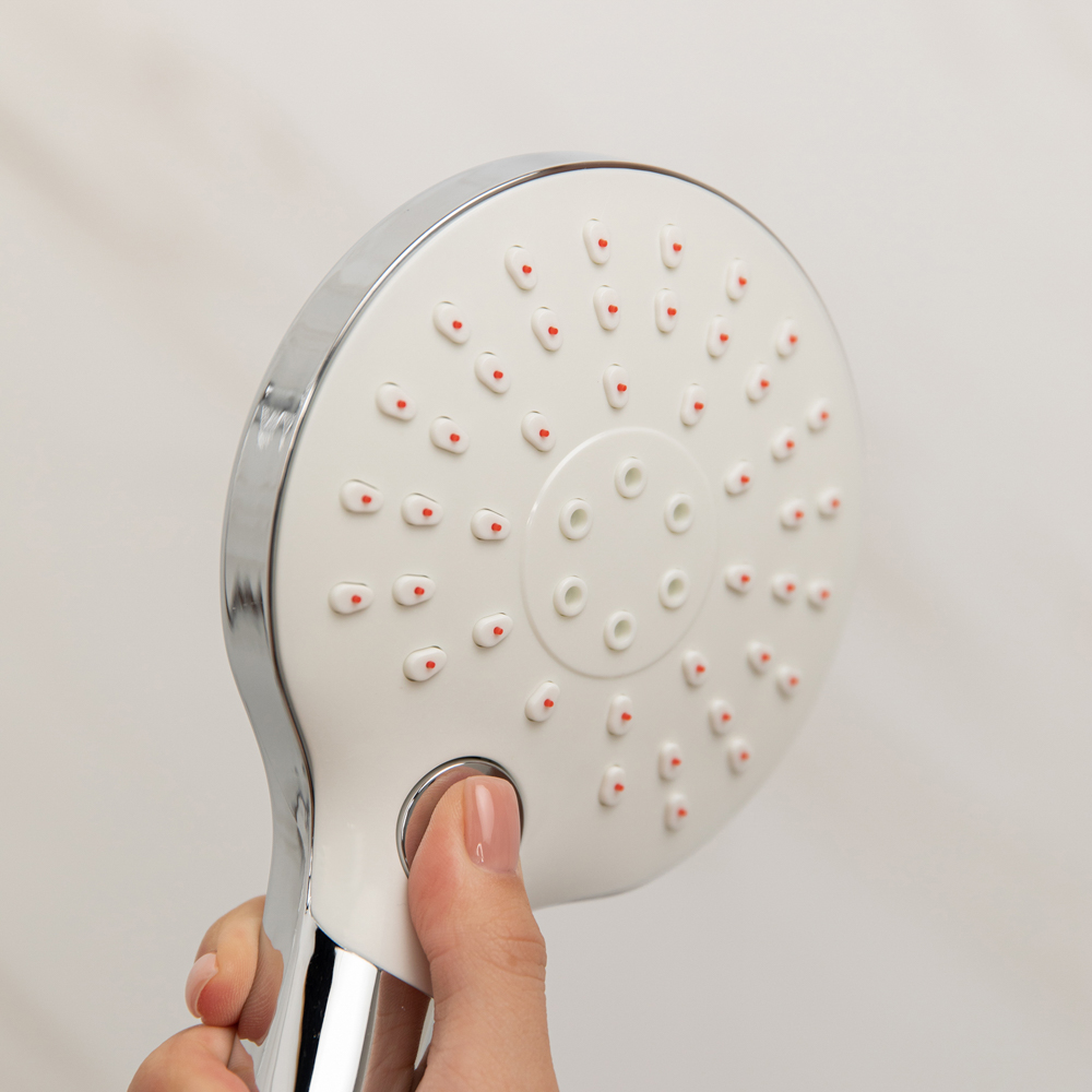 RAIN Лейка для душа, 3 режима, кнопка, 120мм, хром, арт.№ 582-023