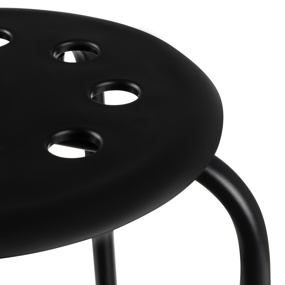 Табурет с пластмассовым сиденьем тм НИКА ТП01 D 320мм, высота 46см, чёрный, арт.№ 465-270