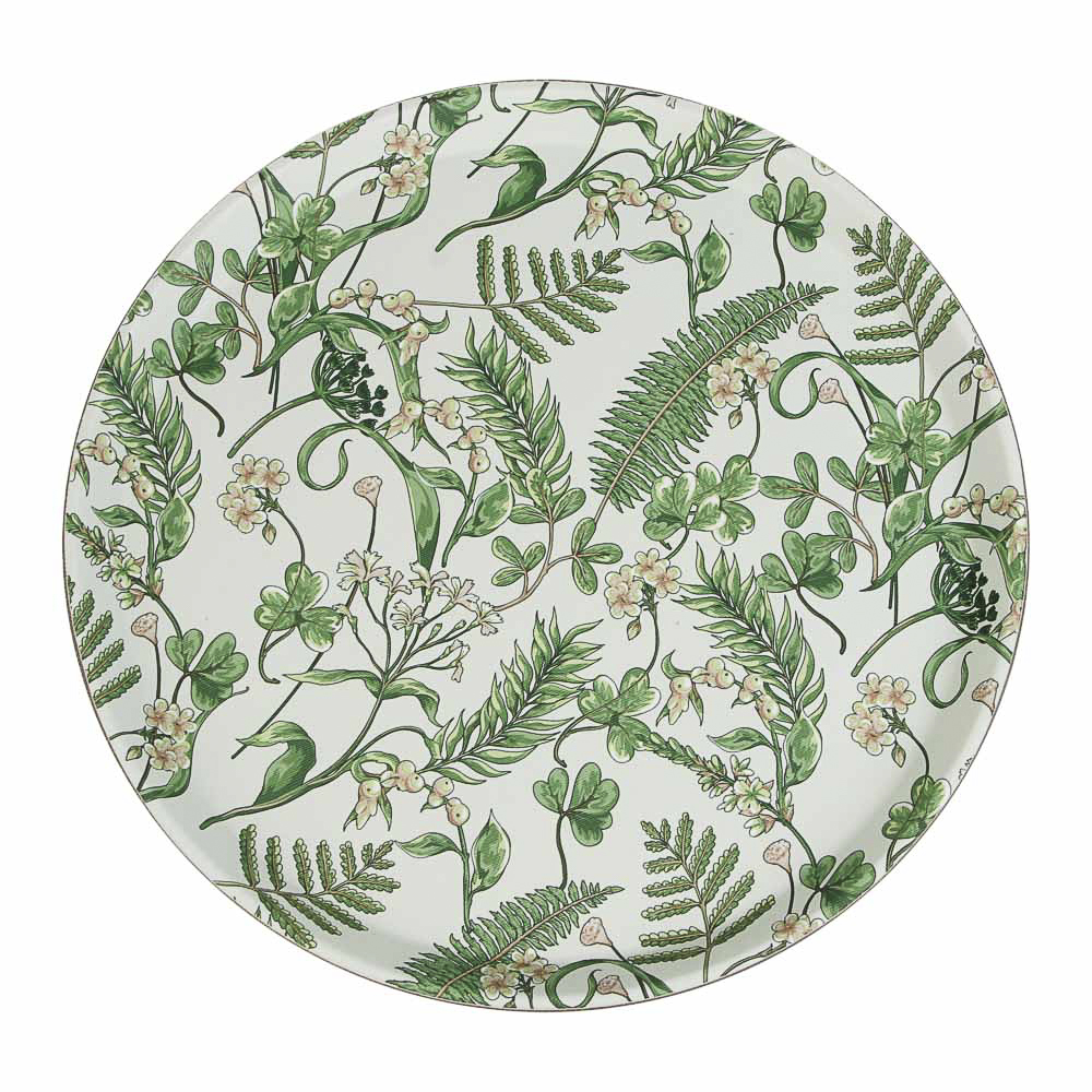 Поднос круглый с антискользящим покрытием Мосс, d35,5см, ПВХ, полипропилен, арт.№ 862-334